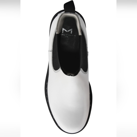 Marc Fisher Patrick Chelsea Slip On Leather Moto Lug Sole Combat Boot 9M #646 - Picture 5 of 9